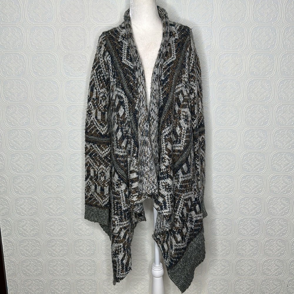 Anthropologie Sweater | Staring at Stars Anthro Aztec Drape Front Cardig…